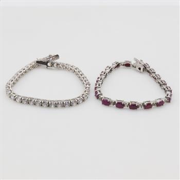 Sterling Silver Bracelets, 2 Pieces
