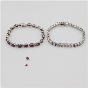 Sterling Silver Bracelets, 2 Pieces