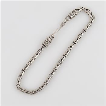 Sterling Silver Byzantine Chain Bracelet