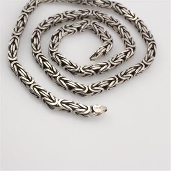 Sterling Silver Byzantine Chain Necklace