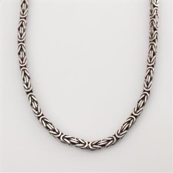 Sterling Silver Byzantine Chain Necklace