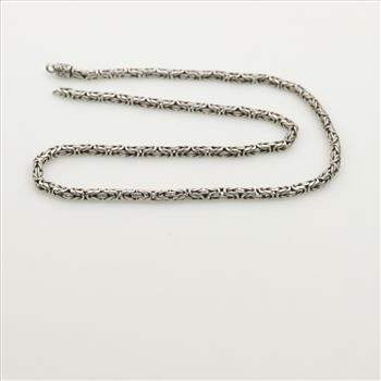 Sterling Silver Byzantine Chain Necklace