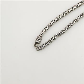 Sterling Silver Byzantine Chain Necklace