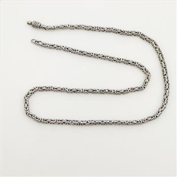 Sterling Silver Byzantine Chain Necklace