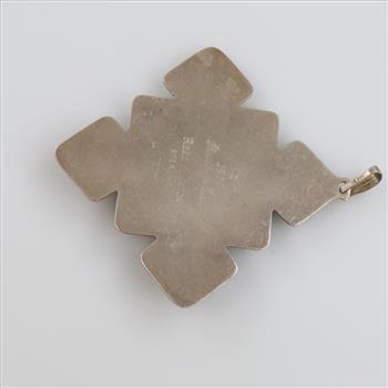 Sterling Silver Christmas Hollow Cross Pendant
