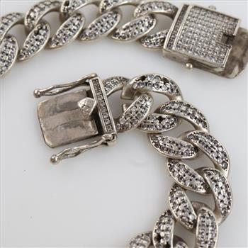 Sterling Silver Clear Stone Bracelet