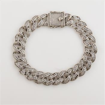 Sterling Silver Clear Stone Bracelet
