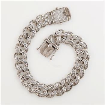 Sterling Silver Clear Stone Bracelet