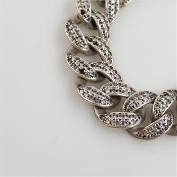 Sterling Silver Clear Stone Bracelet