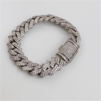 Sterling Silver Clear Stone Bracelet