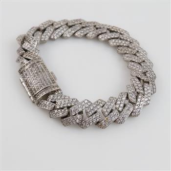 Sterling Silver Clear Stone Bracelet
