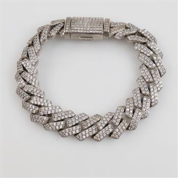 Sterling Silver Clear Stone Bracelet