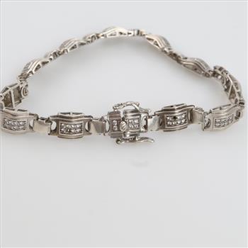 Sterling Silver Clear Stone Bracelet