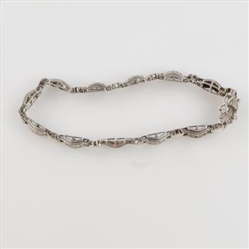 Sterling Silver Clear Stone Bracelet