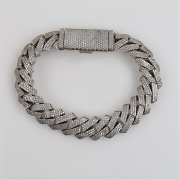 Sterling Silver Clear Stone Bracelet