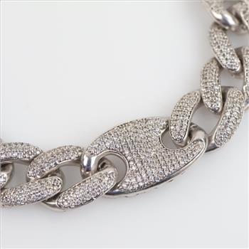Sterling Silver Clear Stone Bracelet