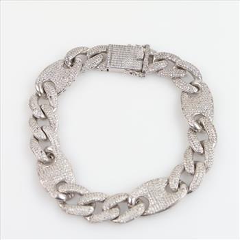 Sterling Silver Clear Stone Bracelet