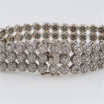 Sterling Silver Clear Stone Bracelet
