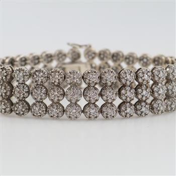 Sterling Silver Clear Stone Bracelet