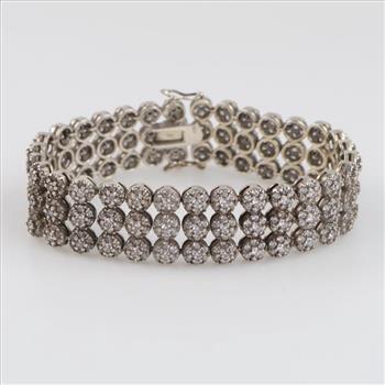 Sterling Silver Clear Stone Bracelet