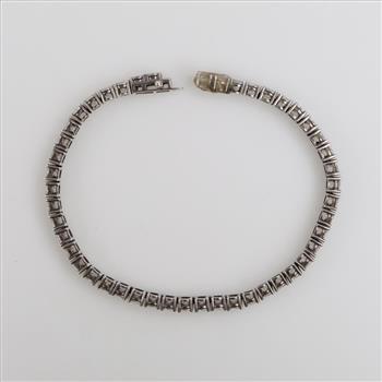 Sterling Silver Clear Stone Bracelet