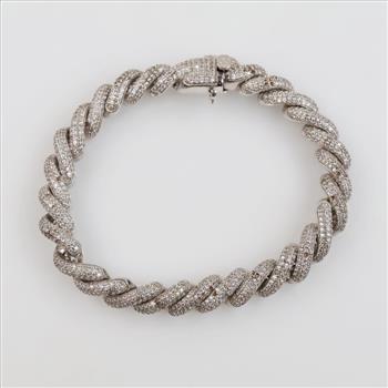 Sterling Silver Clear Stone Bracelet