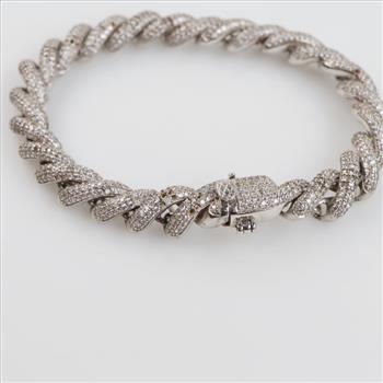Sterling Silver Clear Stone Bracelet
