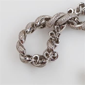 Sterling Silver Clear Stone Bracelet