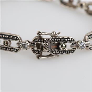 Sterling Silver Clear Stone Bracelet
