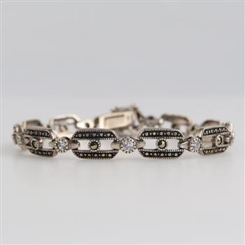 Sterling Silver Clear Stone Bracelet