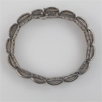 Sterling Silver Clear Stone Bracelet