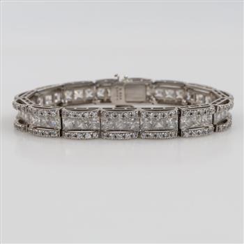Sterling Silver Clear Stone Bracelet