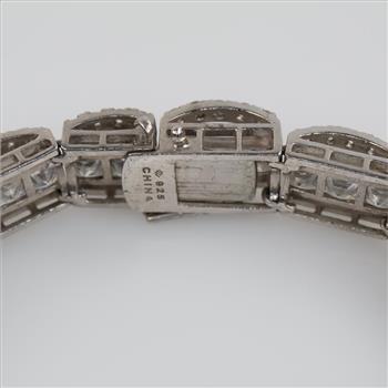 Sterling Silver Clear Stone Bracelet