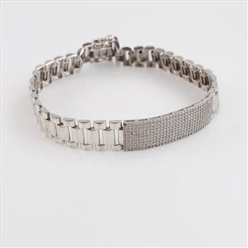 Sterling Silver Clear Stone Bracelet
