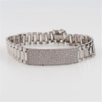 Sterling Silver Clear Stone Bracelet