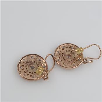 Sterling Silver Clear Stone Dangle Earrings