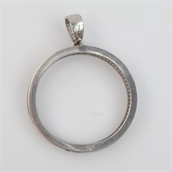 Sterling Silver Clear Stone Holder Pendant