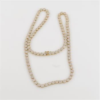 Sterling Silver Clear Stone Necklace