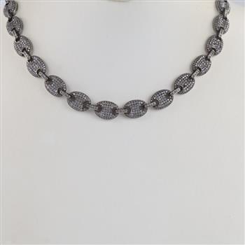 Sterling Silver Clear Stone Necklace