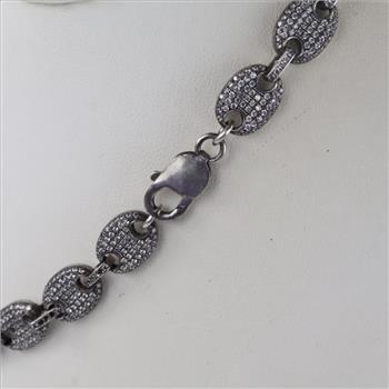 Sterling Silver Clear Stone Necklace