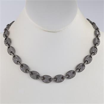 Sterling Silver Clear Stone Necklace