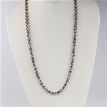 Sterling Silver Clear Stone Necklace