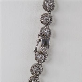 Sterling Silver Clear Stone Necklace