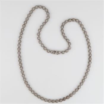 Sterling Silver Clear Stone Necklace