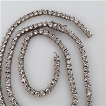 Sterling Silver Clear Stone Necklace