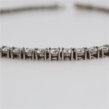 Sterling Silver Clear Stone Necklace
