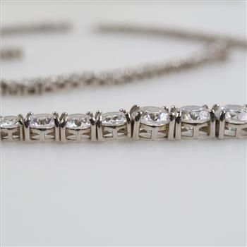 Sterling Silver Clear Stone Necklace