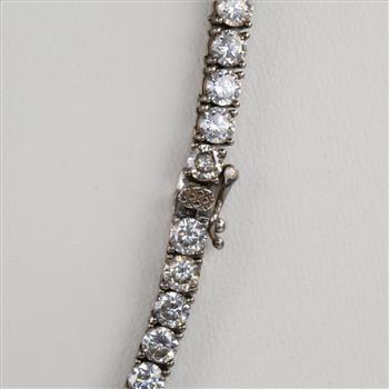 Sterling Silver Clear Stone Necklace