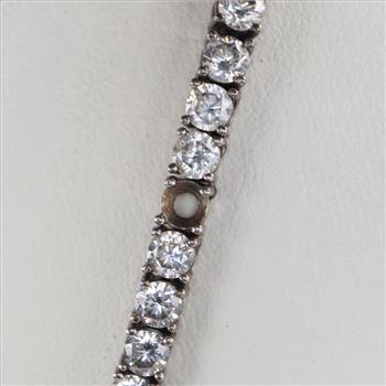 Sterling Silver Clear Stone Necklace