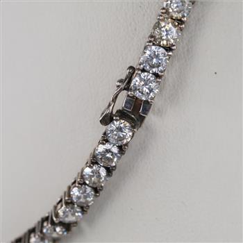 Sterling Silver Clear Stone Necklace